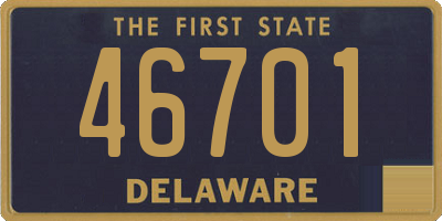 DE license plate 46701