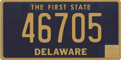 DE license plate 46705