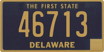 DE license plate 46713