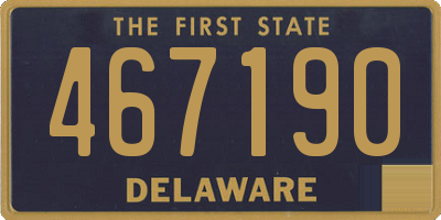 DE license plate 467190