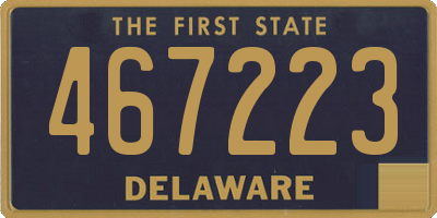 DE license plate 467223