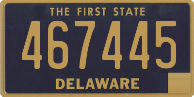 DE license plate 467445