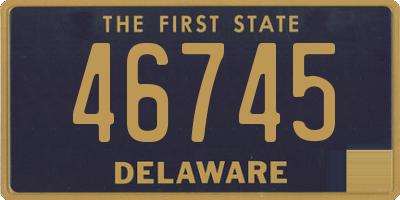 DE license plate 46745