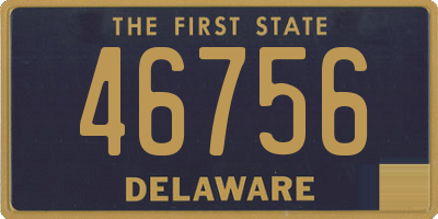 DE license plate 46756