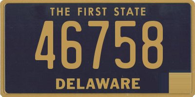DE license plate 46758