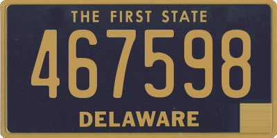 DE license plate 467598