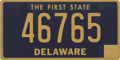 DE license plate 46765