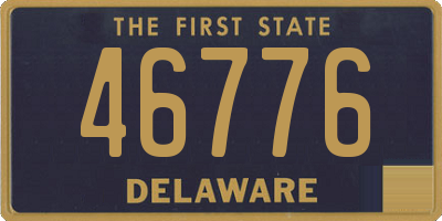 DE license plate 46776