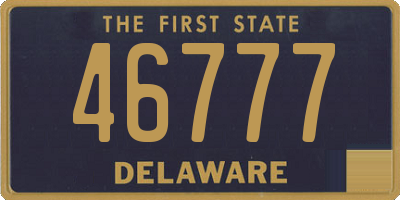 DE license plate 46777