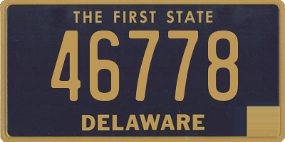 DE license plate 46778