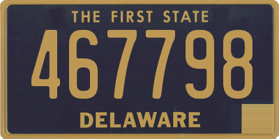 DE license plate 467798