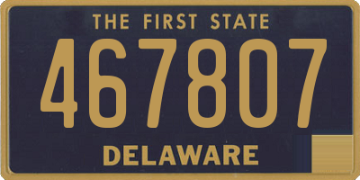 DE license plate 467807