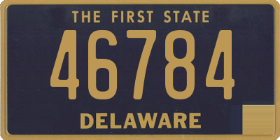 DE license plate 46784