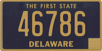 DE license plate 46786