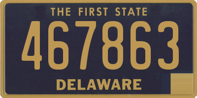 DE license plate 467863