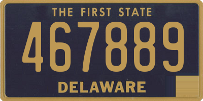 DE license plate 467889