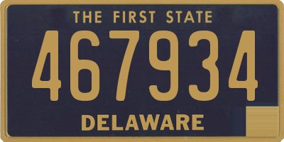 DE license plate 467934
