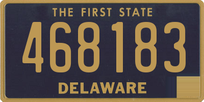 DE license plate 468183