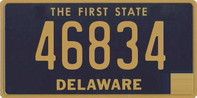 DE license plate 46834