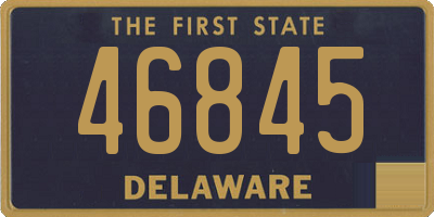 DE license plate 46845