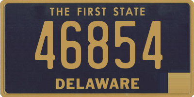 DE license plate 46854