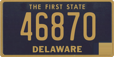 DE license plate 46870