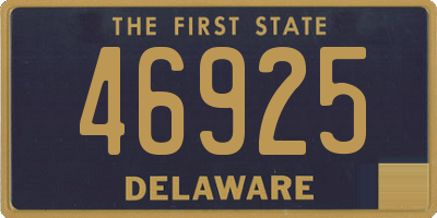 DE license plate 46925