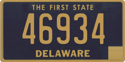 DE license plate 46934