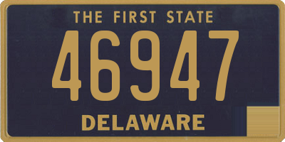 DE license plate 46947