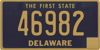 DE license plate 46982