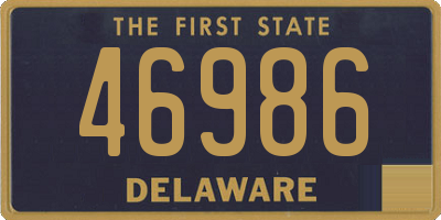 DE license plate 46986