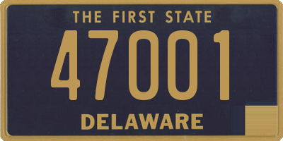 DE license plate 47001