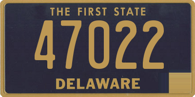 DE license plate 47022