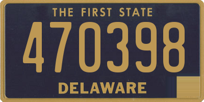 DE license plate 470398