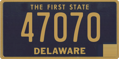 DE license plate 47070