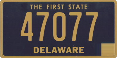 DE license plate 47077