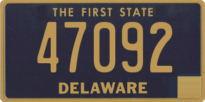 DE license plate 47092