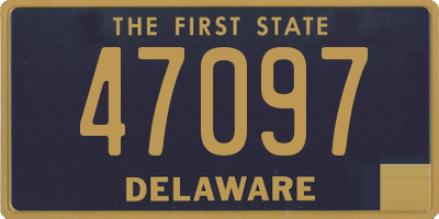 DE license plate 47097