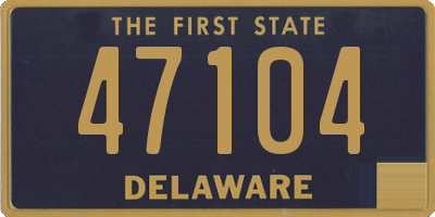 DE license plate 47104