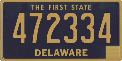 DE license plate 472334