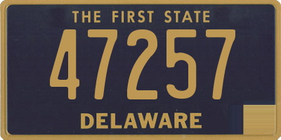 DE license plate 47257