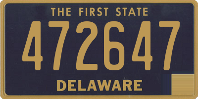 DE license plate 472647