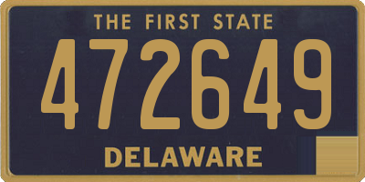DE license plate 472649