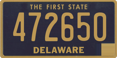 DE license plate 472650