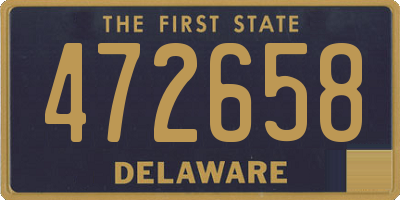 DE license plate 472658