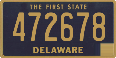 DE license plate 472678