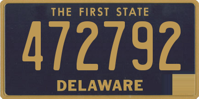 DE license plate 472792