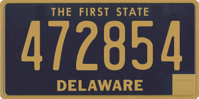 DE license plate 472854