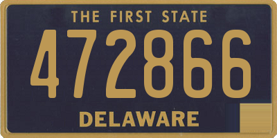 DE license plate 472866