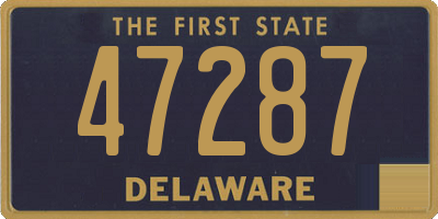 DE license plate 47287